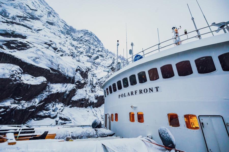 Croisière hivernale en Norvège à travers le Trollfjord à bord du navire Polarfront